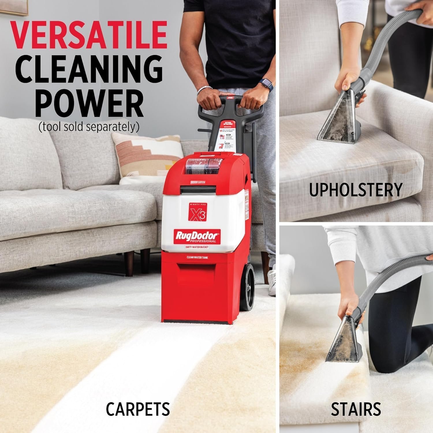Rug Doctor X3 Commercial Carpet Cleaner Pet Pro Pack with Stain & Odor Removers - Image 25