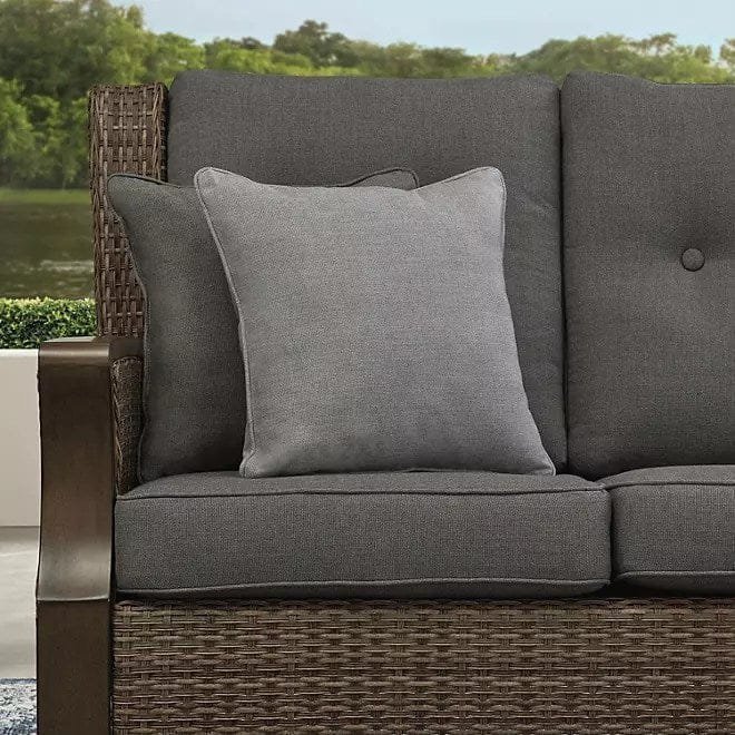 Newcastle 6-Piece Patio Deep Seating Set with Fire Pit – Smoke – Member’s Mark - Image 2