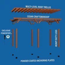 20×12 beaumont pergola – brown - Image 12