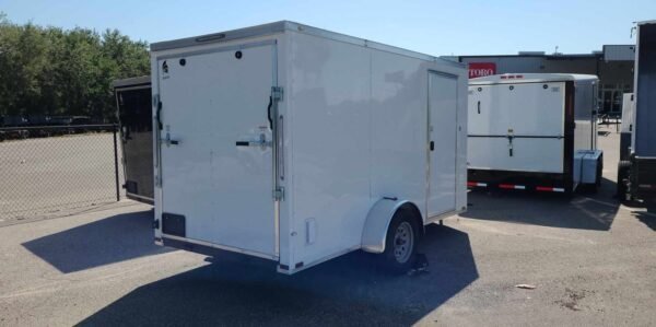 Spartan 6X12 Single Axle Enclosed Cargo Trailer | .030 | White | SP6X12SA - Image 3