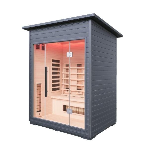 3-Person Outdoor Steam Sauna – Ultimate Relaxation with Red Light & Negative-Ions - Image 3