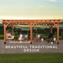 20×12 beaumont pergola – brown - Image 2