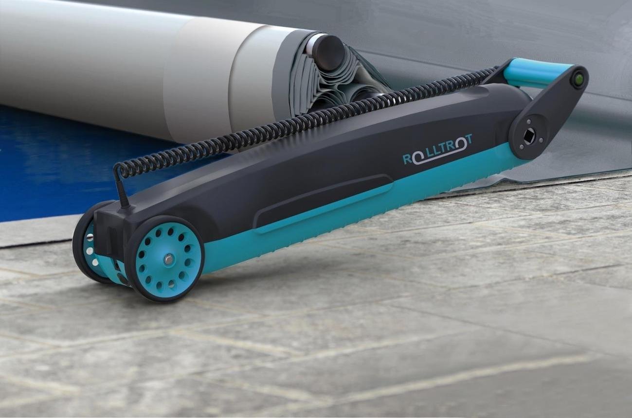 Motorisation Rolltrot pour bâche à barres | Batterie 12V intégrée, chargeur inclus, temps d’enroulement <3min | Azialo - Image 4