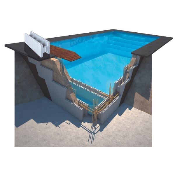 Piscine en kit polystyrène, 4 x 3 x 1,5m, échelle – kit de base â Couleur du liner: Beige/Sable | Épaisseur du liner: 0,90 mm - Image 3