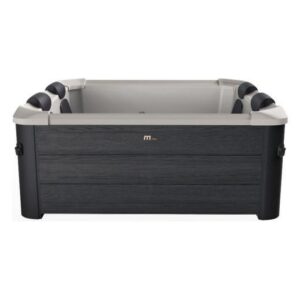 Spa rigide OSLO Mspa 6 personnes gris. 4 coussins. bâche incluse. hydromassages système