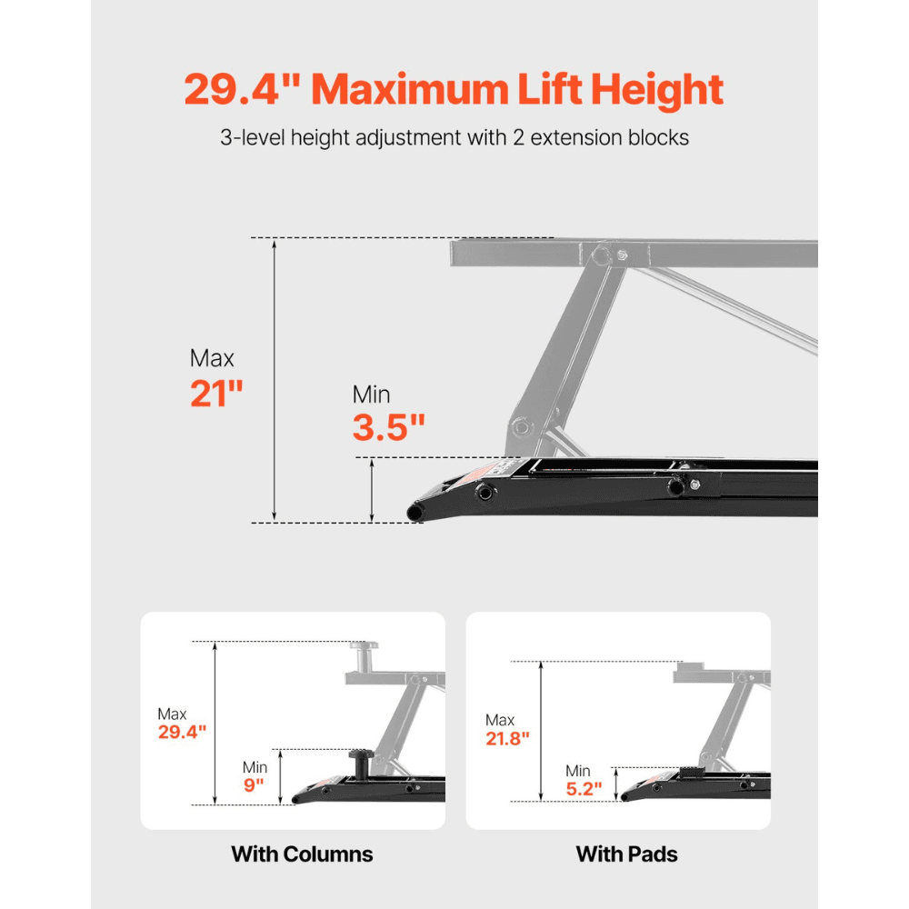 Designasofadfw 7000 Lb. Adjustable Remote-Control Portable Car Lift - Image 5