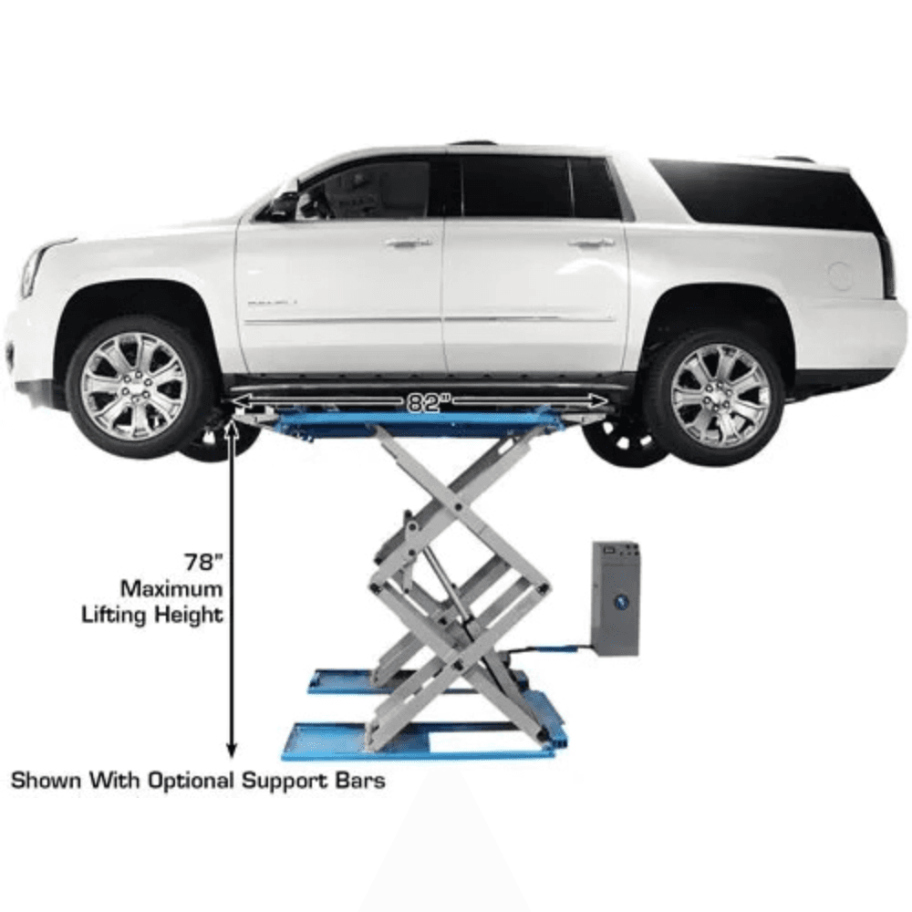 Atlas SLP-9K 9000 Lb. Capacity Commercial Full-Rise Scissor Car Lift - Image 2