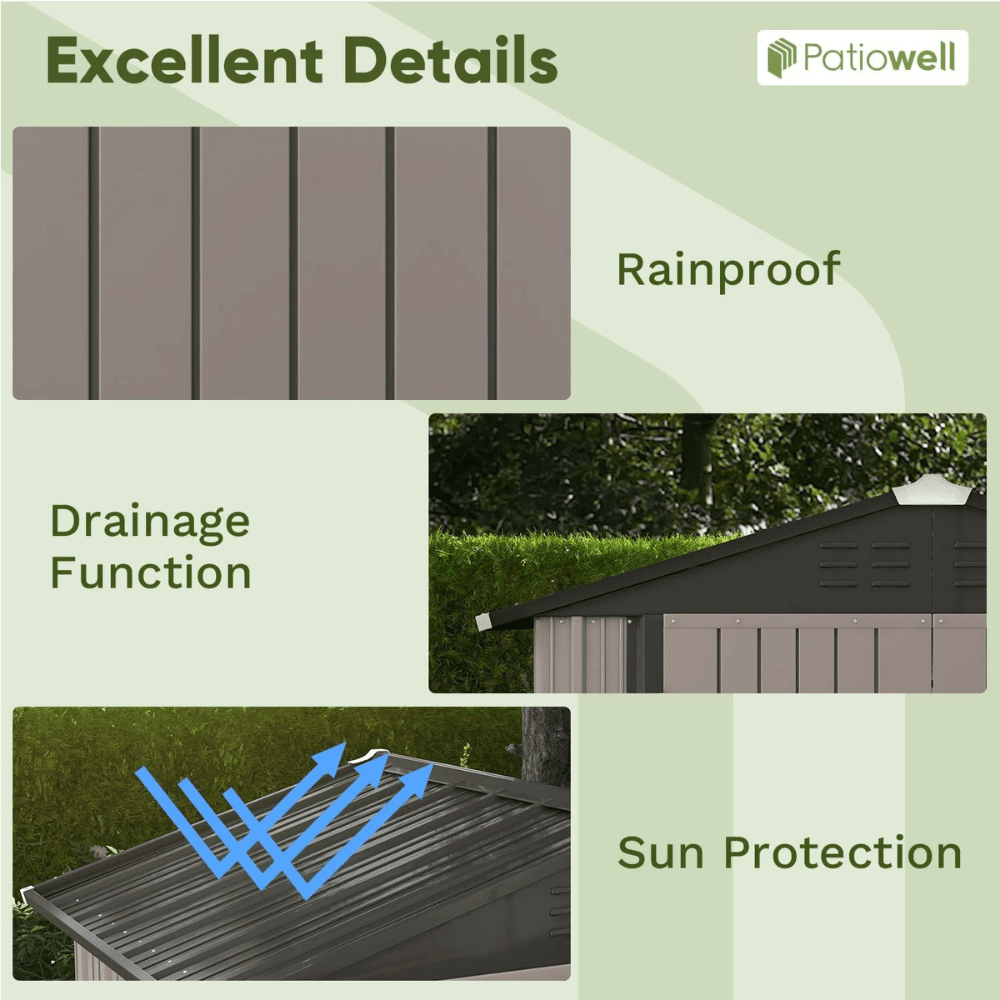 Craftsman 7' x 7' Steel-Reinforced Resin Outdoor Storage Shed with Floor - Image 4