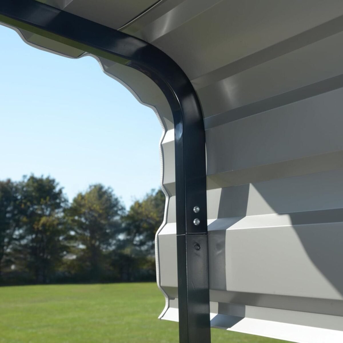 Arrow 12' x 20' x 7' Heavy-Duty Steel Carport DIY Kit Galvanized Metal Roof Vehicle and Equipment Storage Shelter - Image 3