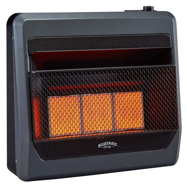 Bluegrass Living 30,000 BTU Natural Gas Ventless Infrared Space Heater with Blower and Base Feet B30TNIR-BB - Image 6