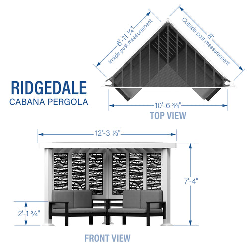 Backyard Discovery Ridgedale Steel Pergola with Built-in Seating - Image 3
